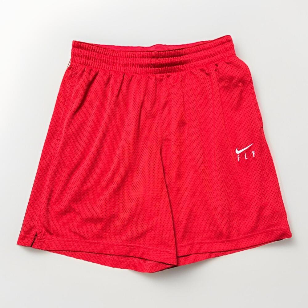 Nike Dri-FIT Fly Shorts Boys Medium Basketball Athletic Mesh Red